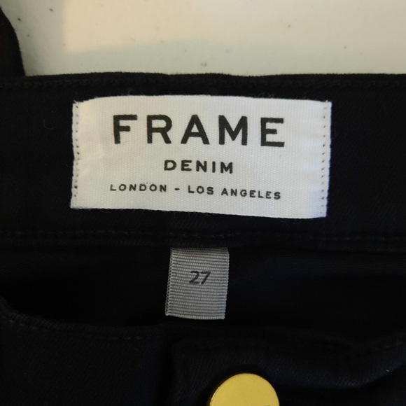 Frame Black Skinny Jeans. Distress in the Front Only. Like New! - Picture 6 of 13